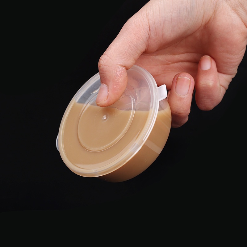 Bộ 10 Hộp Nhựa Trong Suốt Dùng Một Lần Đựng Nước Sốt Có Nắp Đậy Tiện Dụng