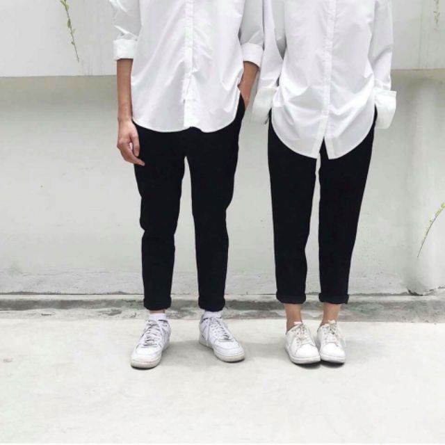 Áo sơ mi trơn vải lụa form unisex (ảnh thật) | BigBuy360 - bigbuy360.vn