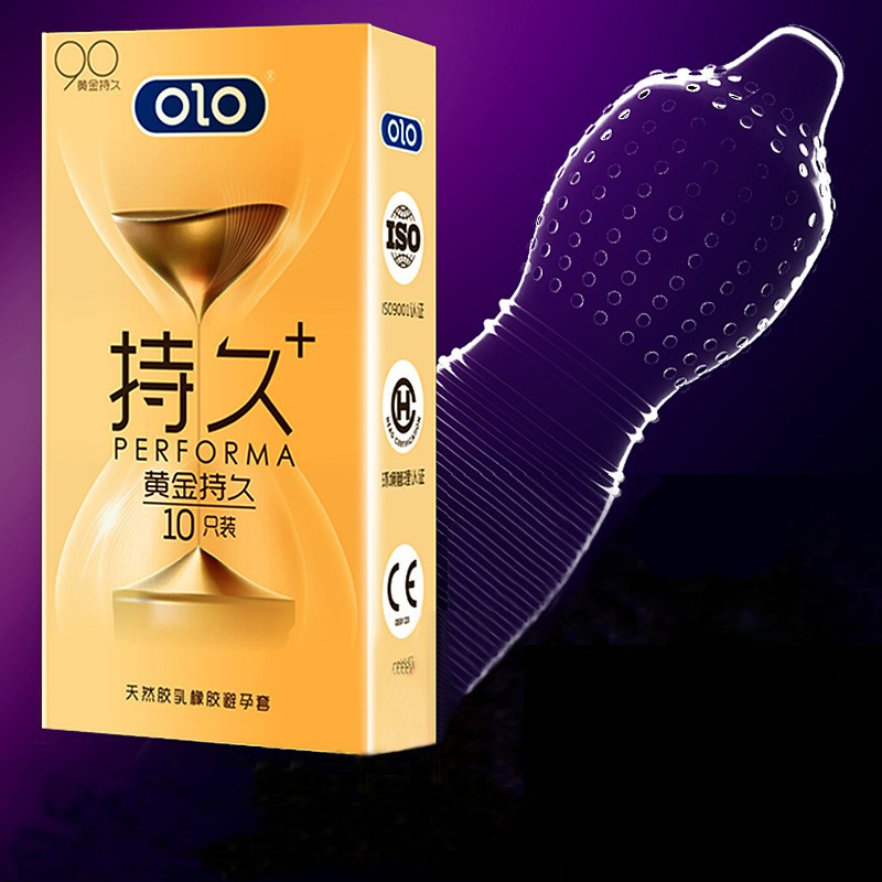 Bao Cao Su Kéo Dài Thời Gian OLO 001 Performa Bao Cao Su Gai Nhiều Gel Bôi Trơn Hộp 10 BCS