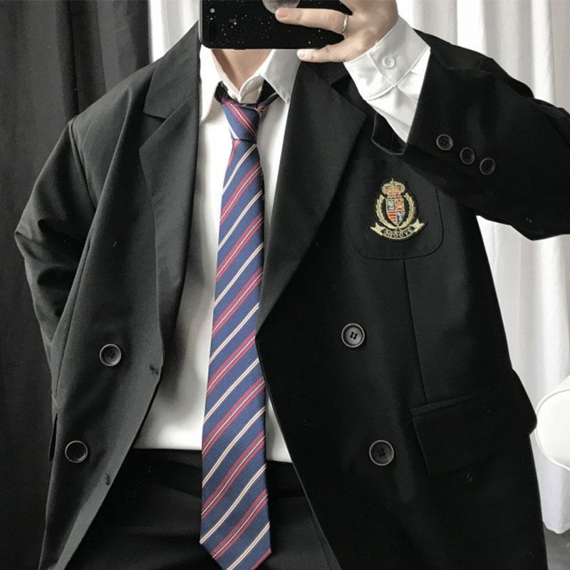 Set 3 món đồng phục vest dáng rộng phong cách đại học cho nam/cặp đôi