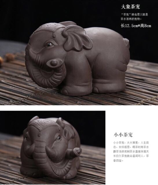 Đôi voi gốm tử sa phong thủy HƯNG GIA NGHIỆP VƯỢNG tphcm