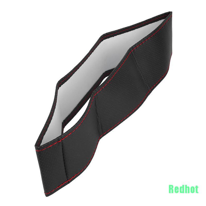 Bọc Vô Lăng Xe Hơi Chất Liệu Da Pu Màu Đỏ Đen 38cm