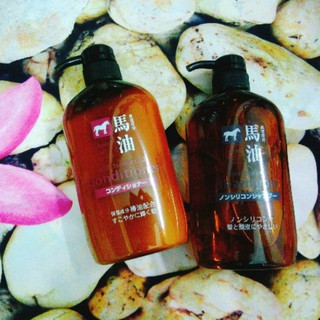 Cặp dầu gội xả mỡ ngựa Nhật Kumano 600ml