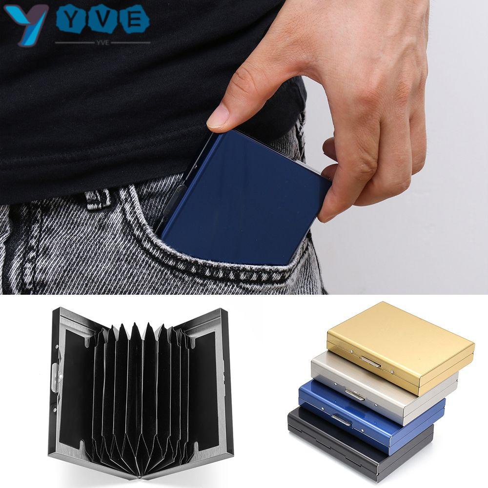 Ví đựng thẻ ID/thẻ tín dụng RFID bằng thép không gỉ chống trộm chống thấm nước cho nam và nữ