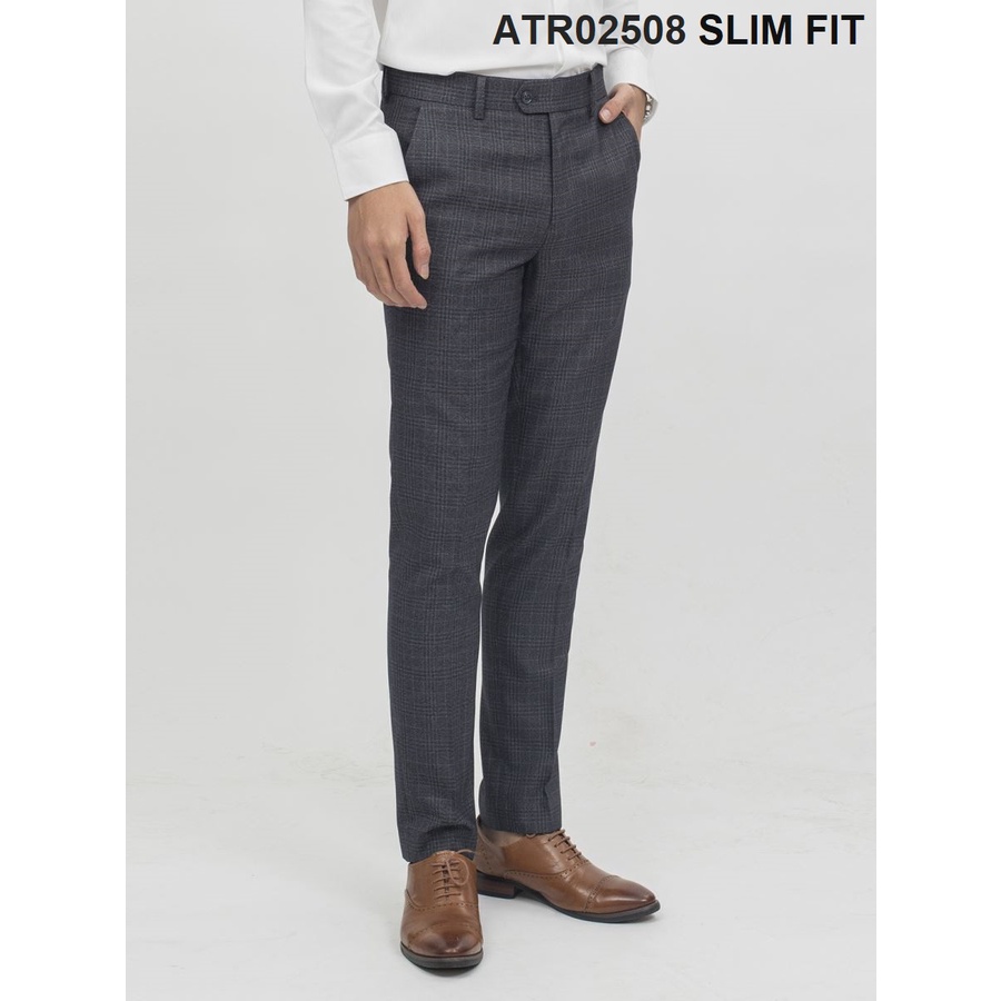 QUẦN ÂU NAM ARISTINO SLIM KẺ CARO SANG TRỌNG ATR02508