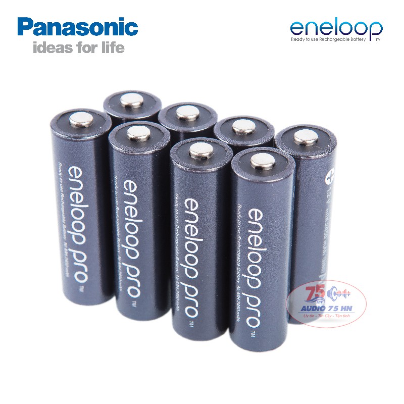 Vỉ 04 viên Pin AA Pin sạc Panasonic Eneloop Pro 2500 mAh Made in Japan