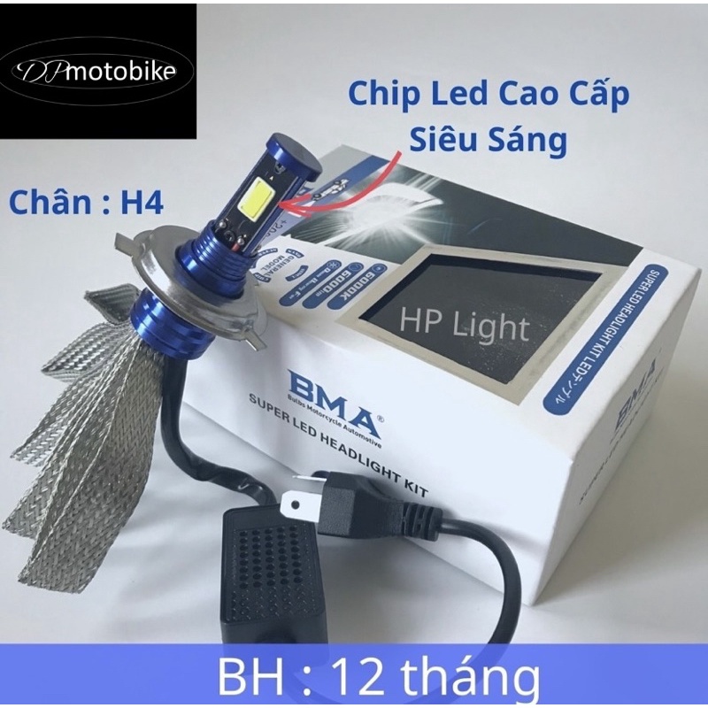 Bóng Đèn Pha Led Xe Máy Siêu Sáng h4,đèn led vision 2021,wave,sirius,airblade,exciter 150,winner,lead,sh mode,vario