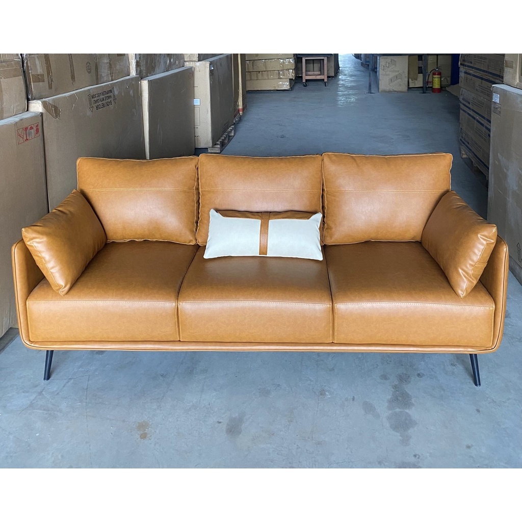 Sofa băng màu da bò vàng