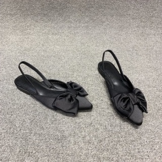 Giày sandal sục  bệt nơ xinh 2 cm quai thun MÃ SD-0299