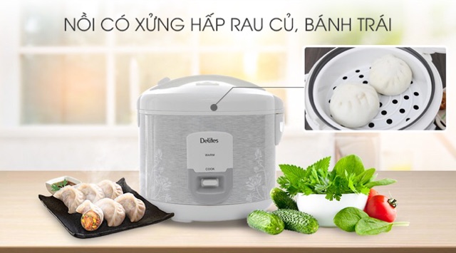 Nồi cơm điện Delites 1.8 lít NCG1805 trưng bày 99% | BigBuy360 - bigbuy360.vn