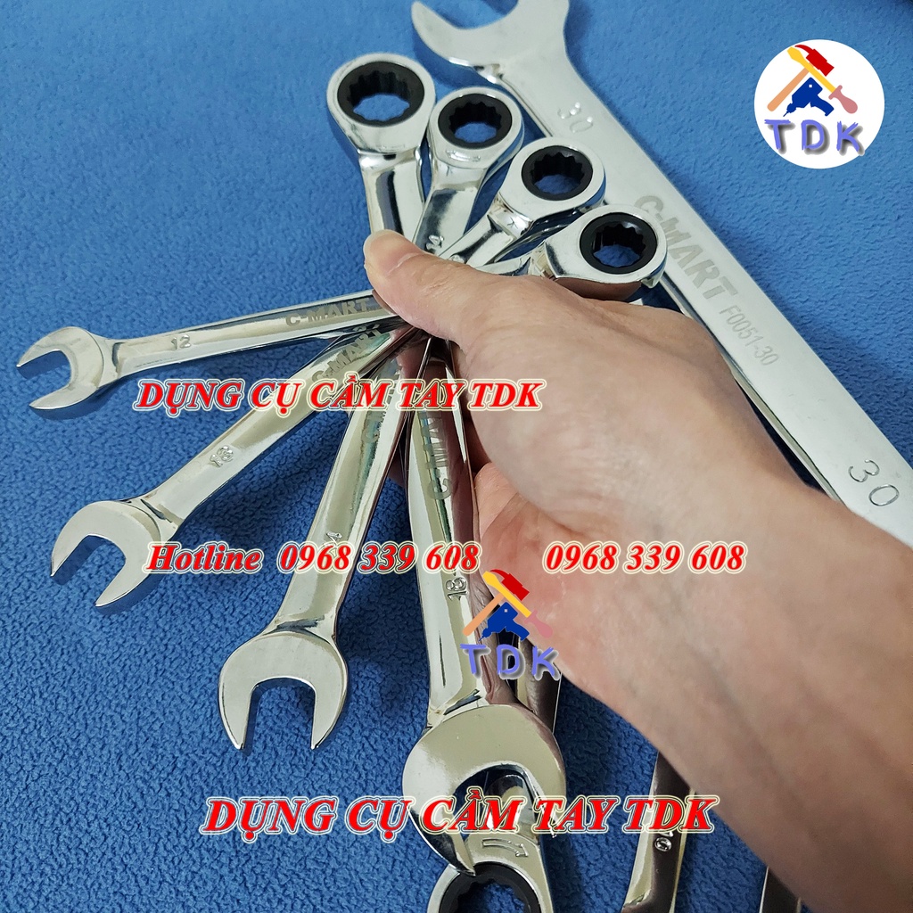 Cờ lê tự động 8~22mm chính hãng C-MART (Khóa vòng miệng tự động)