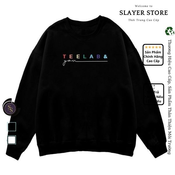 Áo Sweater Unisex mẫu SAA7 TEELAB &you thời trang phong cách Korea