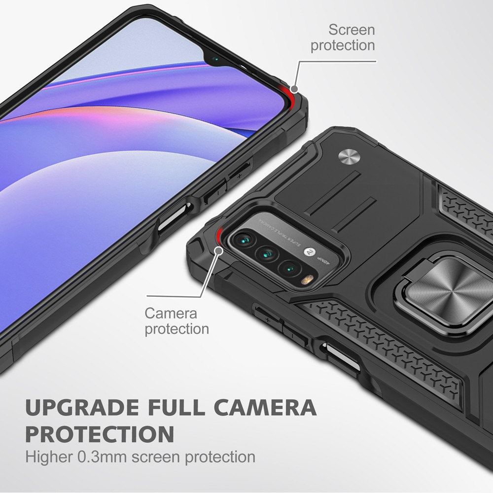 Ốp lưng Xiaomi Redmi 10C 10A 8 8A 9 9A 9C 9T Chống sốc Kemeng kèm nhẫn iring