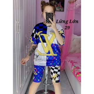 Set lửng thun lạnh 3D chất 4 chiều quần có túi