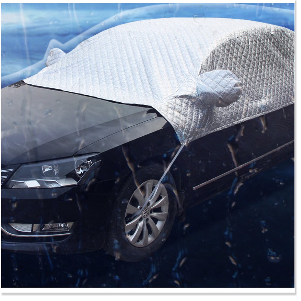 Bạt phủ 5D kính lái lót bông chống nóng cách nhiệt cho xe ô tô thế hệ mới có dây cột bánh cố định