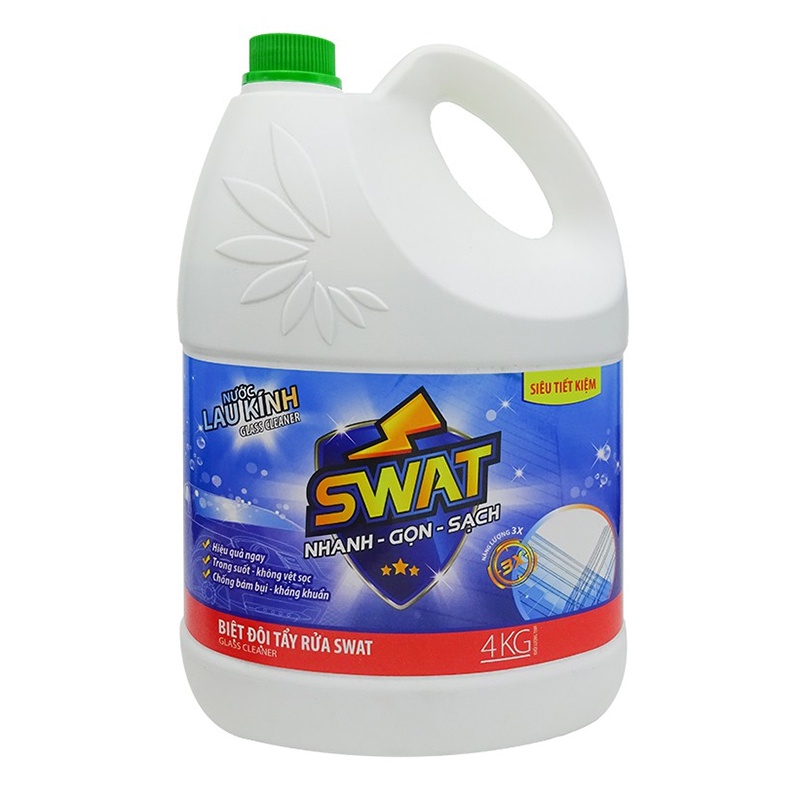 NƯỚC LAU KÍNH SẮC BIỂN XANH SWAT CAN 4KG