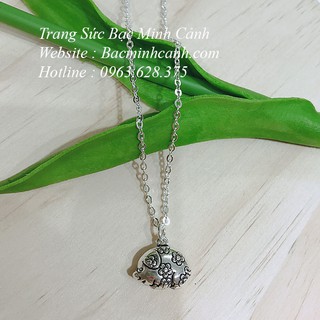 Dây chuyền bạc hình con heo cho bé