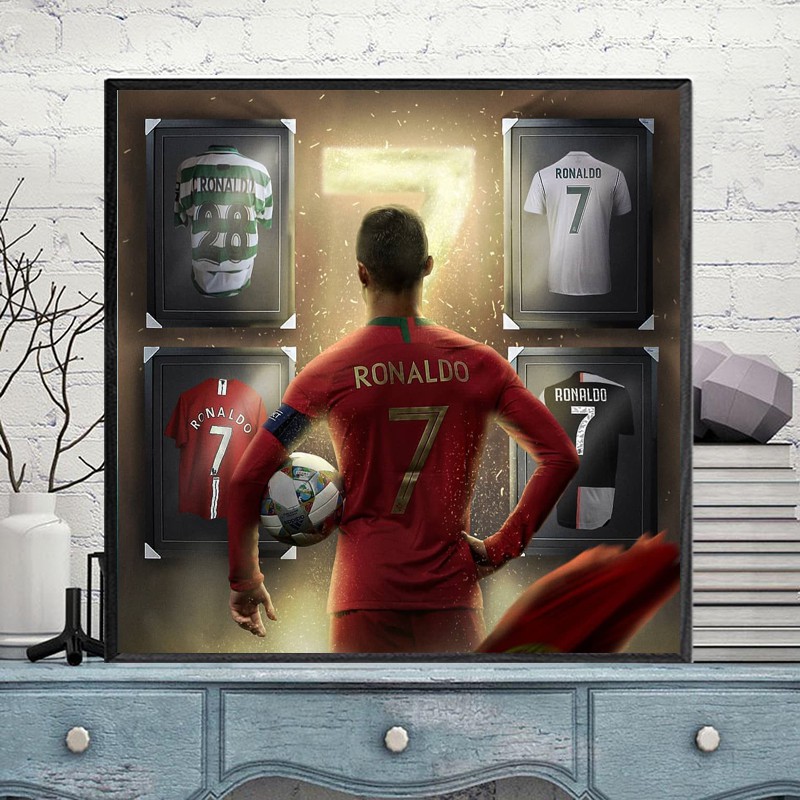 Tranh Cầu Thủ Ronaldo Treo Tường, Trang Trí Phòng Net, Quán Cafe, Phòng Gaming