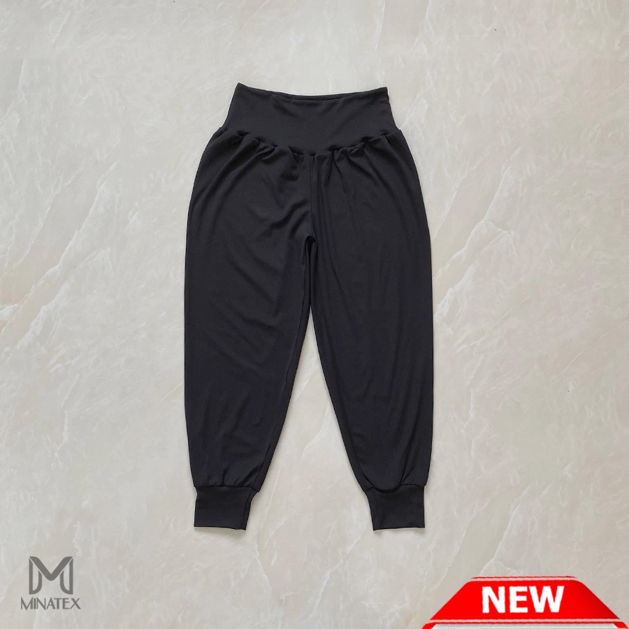 Quần dài tập yoga gym đi bộ alibaba vải thun cotton spandex siêu nhẹ co giãn 4 chiều Minatexsport