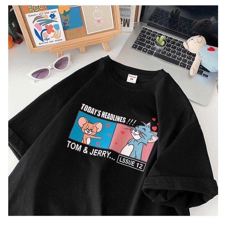 Áo tun tay lỡ nam nữ ,áo phông unisex chất cotton form rộng in hình jeny