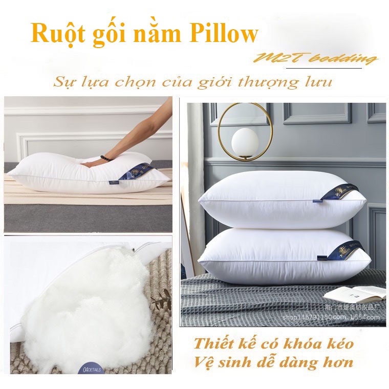 Ruột gối nằm Pillow cao cấp M2T bedding - ruột gối hơi nhập khẩu kích thước 45x65 cm