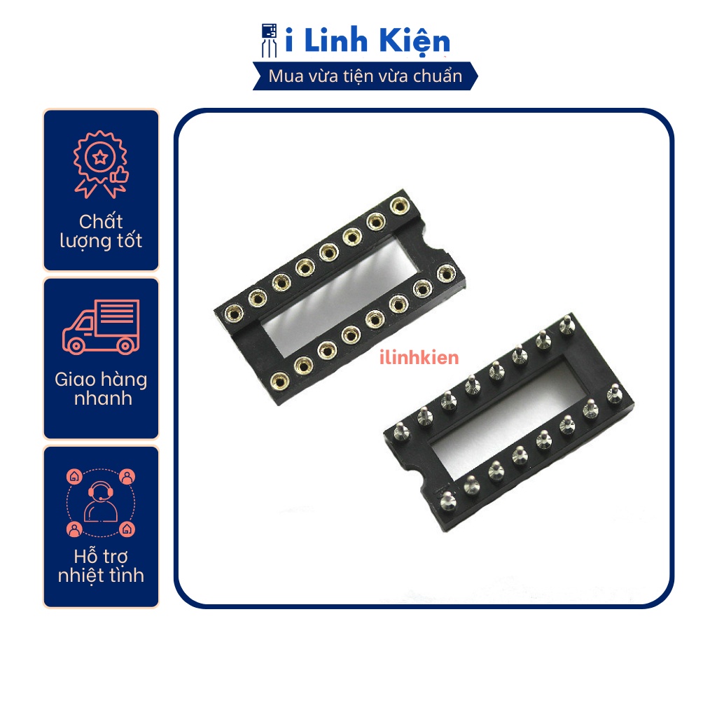 Đế IC 16 chân DIP-16 loại tròn chất lượng tốt