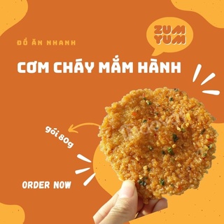 Cơm cháy chiên mắm, cơm cháy mắm hành,cơm cháy chiên mắm hành cực ngon 80gr - ăn vặt zumyum