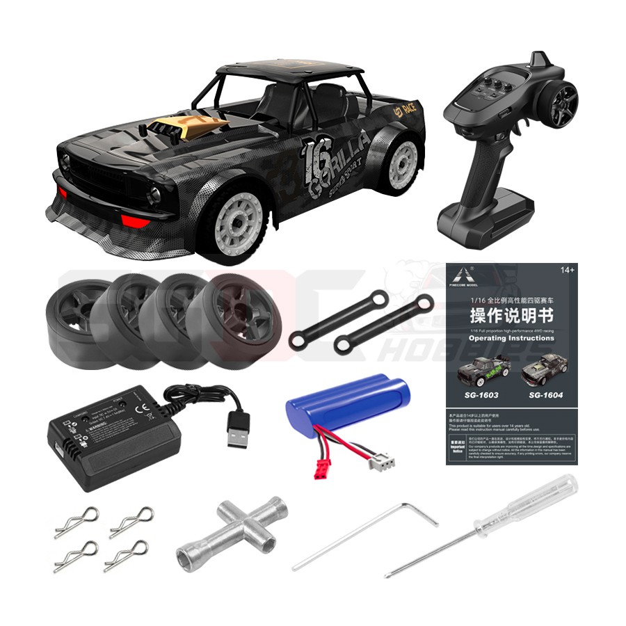 Xe điều khiển rc mini RTR 1/16 2.4G 4WD SG1604