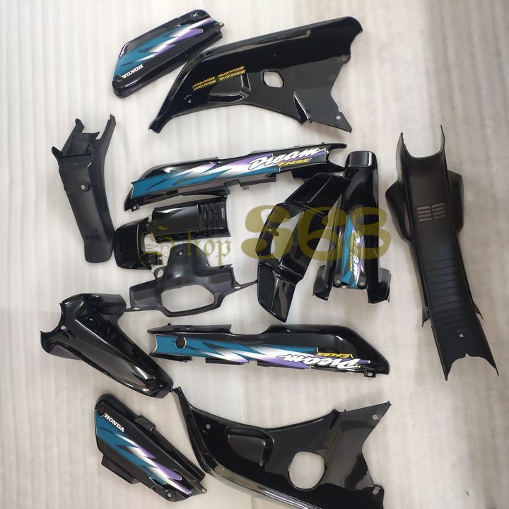 Bộ dàn áo xe Dream lùn màu Đen  Bộ nhựa ABS nguyên sinh xe Dream 3 cao cấp -S1351