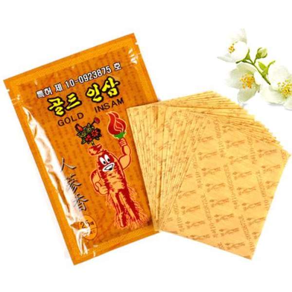 Cao dán hồng sâm hàn quốc gold insam vàng gói 25 miếng