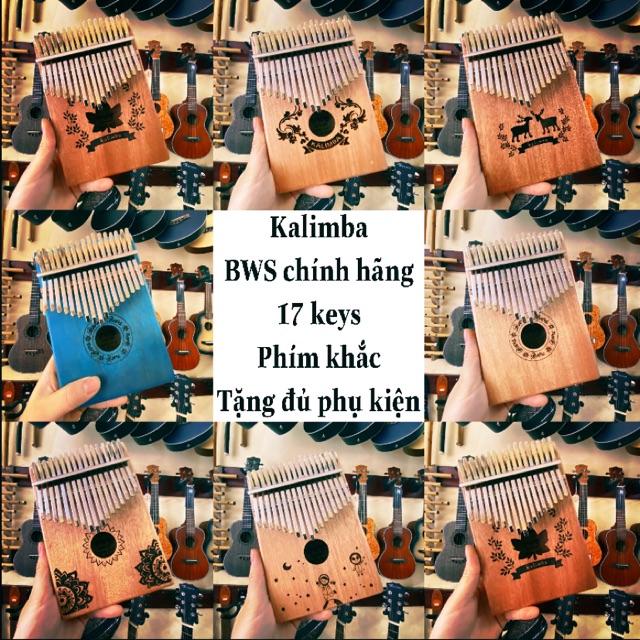 Đàn kalimba BWS 17 phím ( tặng đủ phụ kiện - bao test )