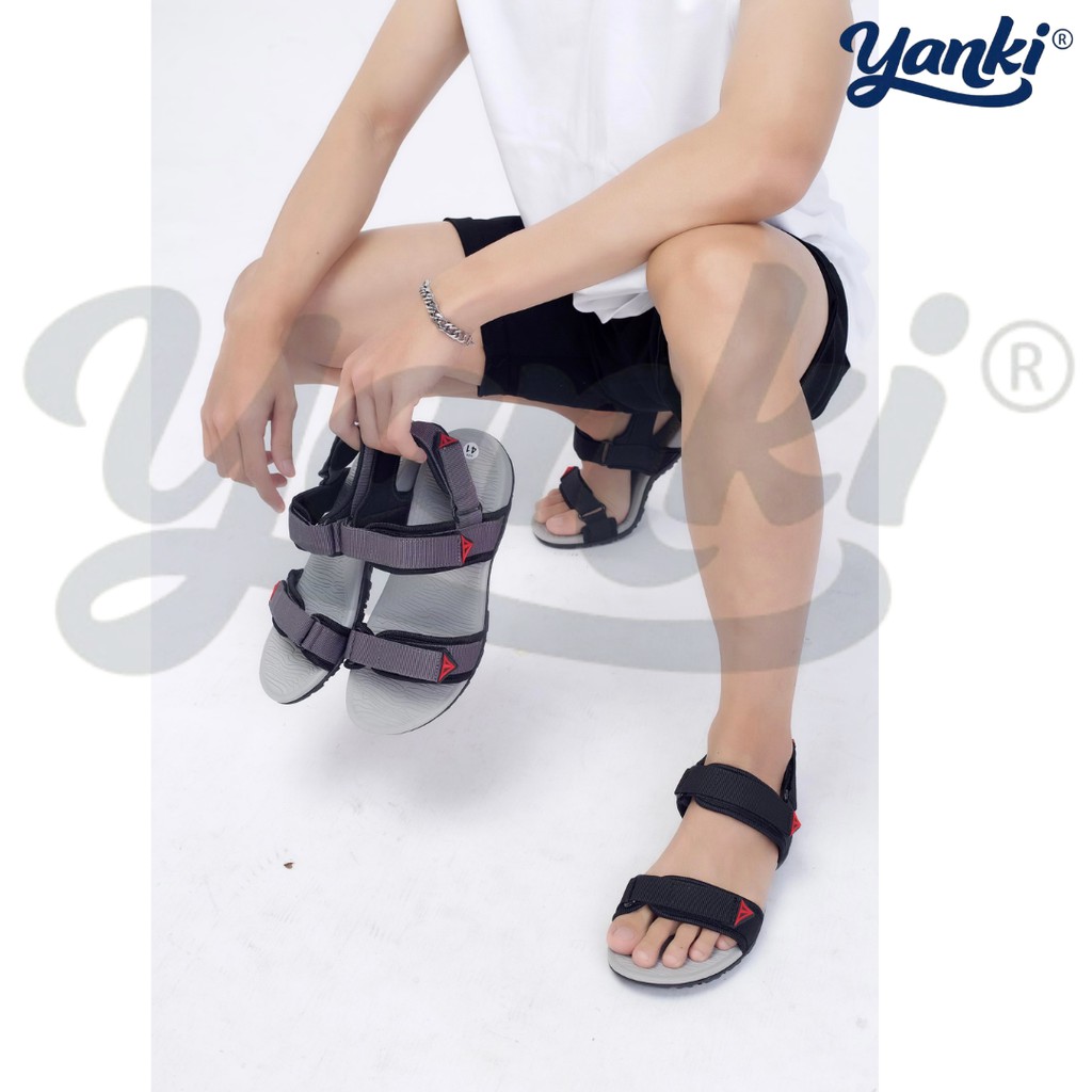 [Có bảo hành] Giày Sandal Nam Nữ YANKI Kiểu Dáng Thời Trang (Xám) - VL03