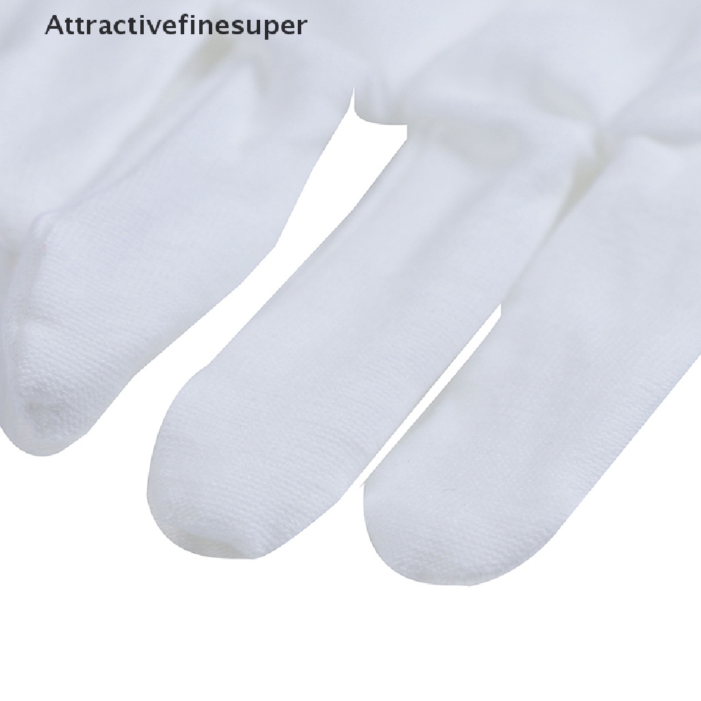 &lt; Afs &gt; Găng Tay cotton Màu Trắng Nhẹ Độ Co Giãn Cao Dùng Làm Trang Sức / Đồng Xu