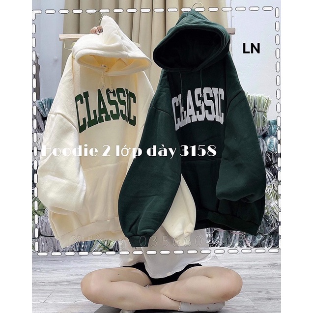 Áo hoodie nỉ cotton CLASS LN12