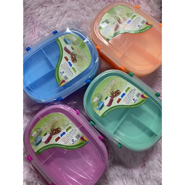 HỘP CƠM 2Ngăn Chữ Nhật Trung Việt