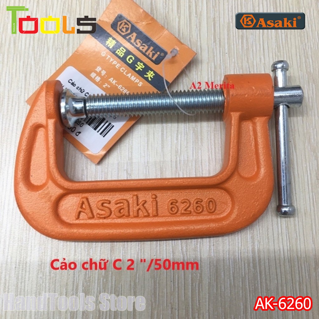 Cảo chữ C Asaki AK-6260 2inch (Vam chữ G)