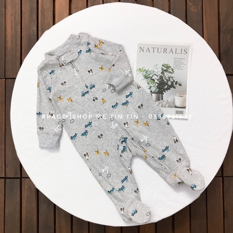 Body liền tất cotton len cho bé ( 3m,6m,9m)- Khoá 2 chiều