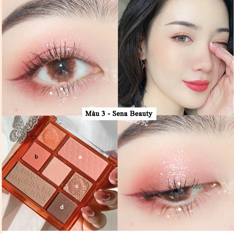 Bảng Mắt Glam 7 Ô Kết Hợp Phấn Má Và Nhũ Bắt Sáng | BigBuy360 - bigbuy360.vn