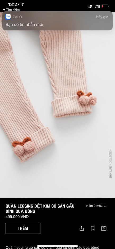 Quần len gấu đính bông