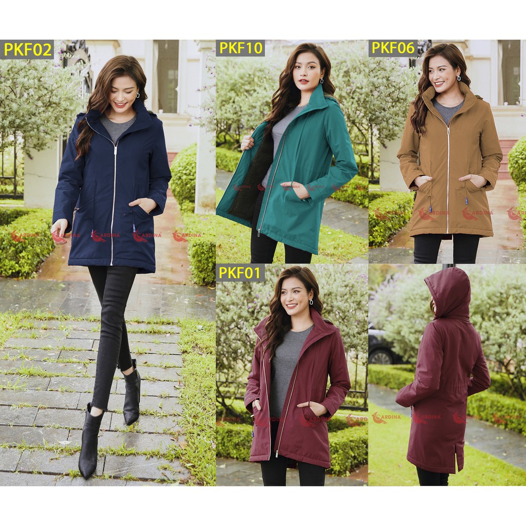 [SIÊU PHẨM MÙA ĐÔNG] Áo Parka Nữ CARDINA Lót Lông Cừu Cao Cấp Siêu Nhẹ Siêu Ấm Chống Thấm Nước 1PKF