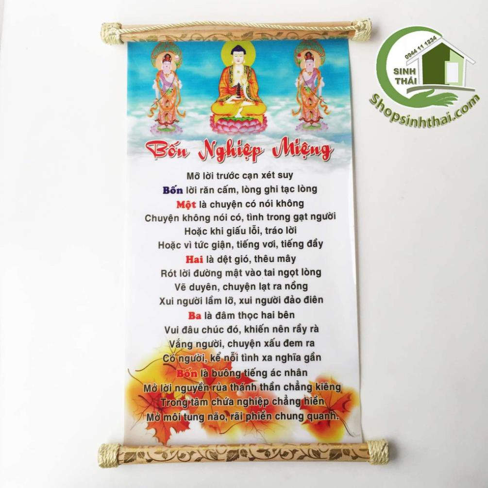 Bức tranh Phật pháp treo tường ý nghĩa - 30cm x 55cm - giao hình ngẫu nhiên