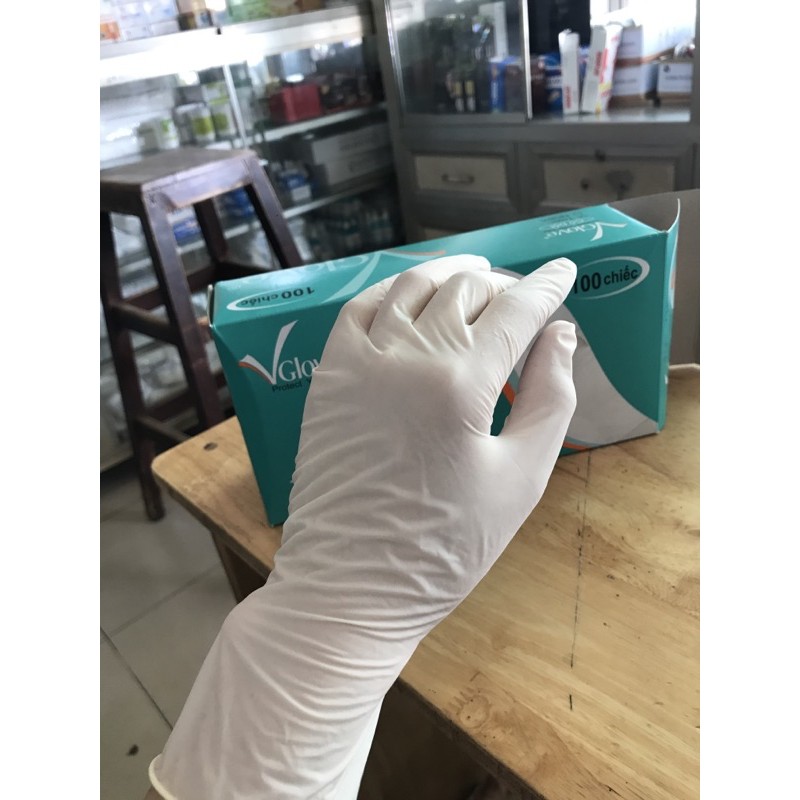 Găng tay y tế Vglove có bột, không bột đủ size