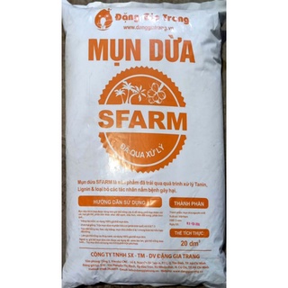Sơ Dừa SFARM ( Loại Xịn) Bao 20dm (5Kg) Đã Qua Xử Lý Sạch Sẽ Trồng Rau Và Hoa