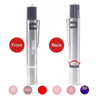 【han】Pet Cat Interactive Toy USB Rechargeable Cat Pointer Toy with 3 Modes and 5 Changeable Patterns Handheld Cat Light Toy Portable Light Dot Toy