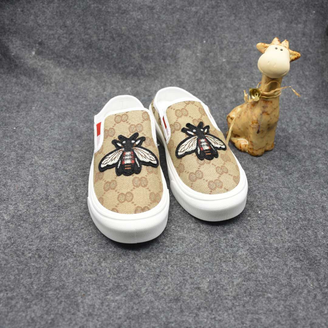 Thêu Bít Mũi Nửa Dép Nữ Da Mềm Bên Ngoài Mặc Mùa Hè Giày Vải Gót Không Trơn thường Ngày Lazybones' Giày Nam Nữ | BigBuy360 - bigbuy360.vn