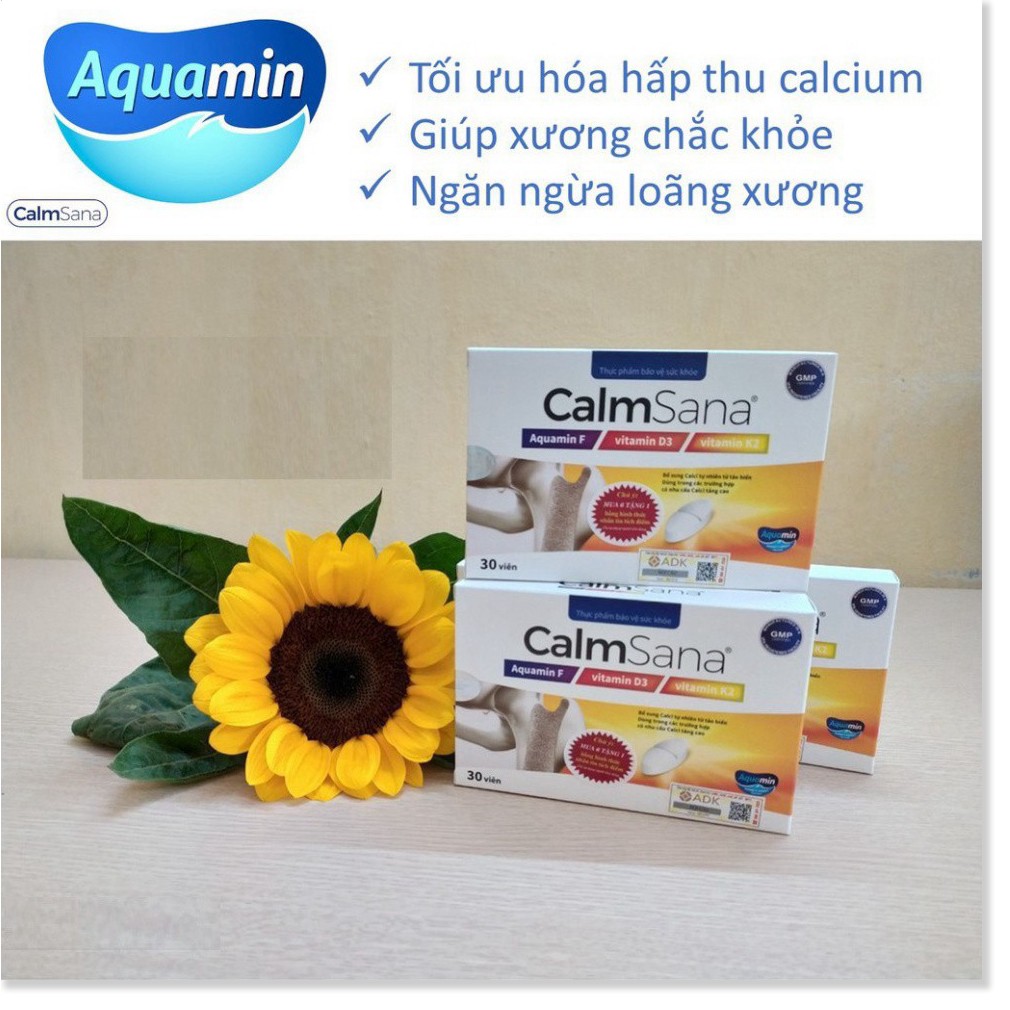 (SẢN PHẨM CHẤT LƯỢNG) CalmSana – Bổ sung canxi tự nhiên từ tảo cho mẹ mang thai, trẻ nhỏ, người già loãng xương (30 viên