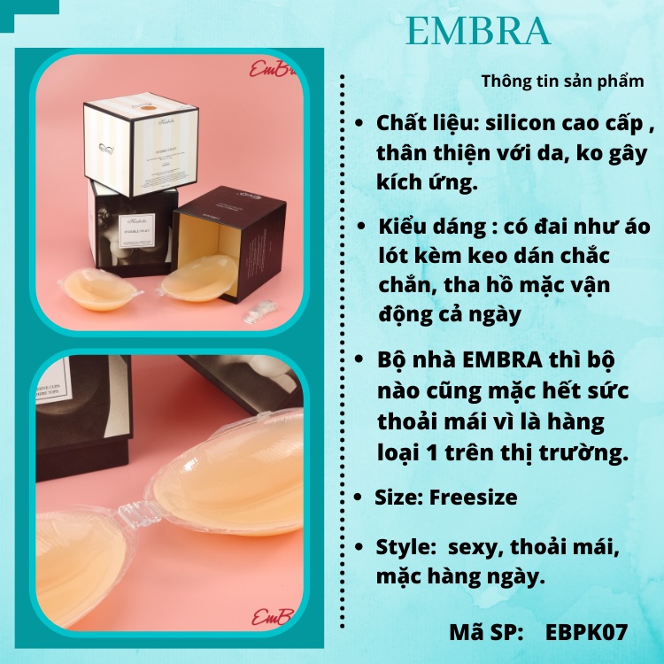 Miếng dán ngực EMBRA KISSBOBO cao cấp Embra EBPK07