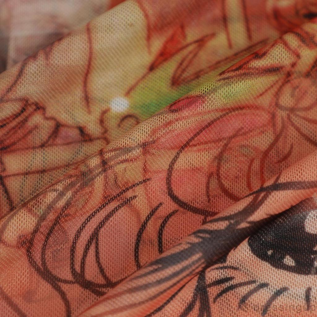 Áo thun tay dài cổ tròn in họa tiết hoạt hình phong cách thời trang cho nữ