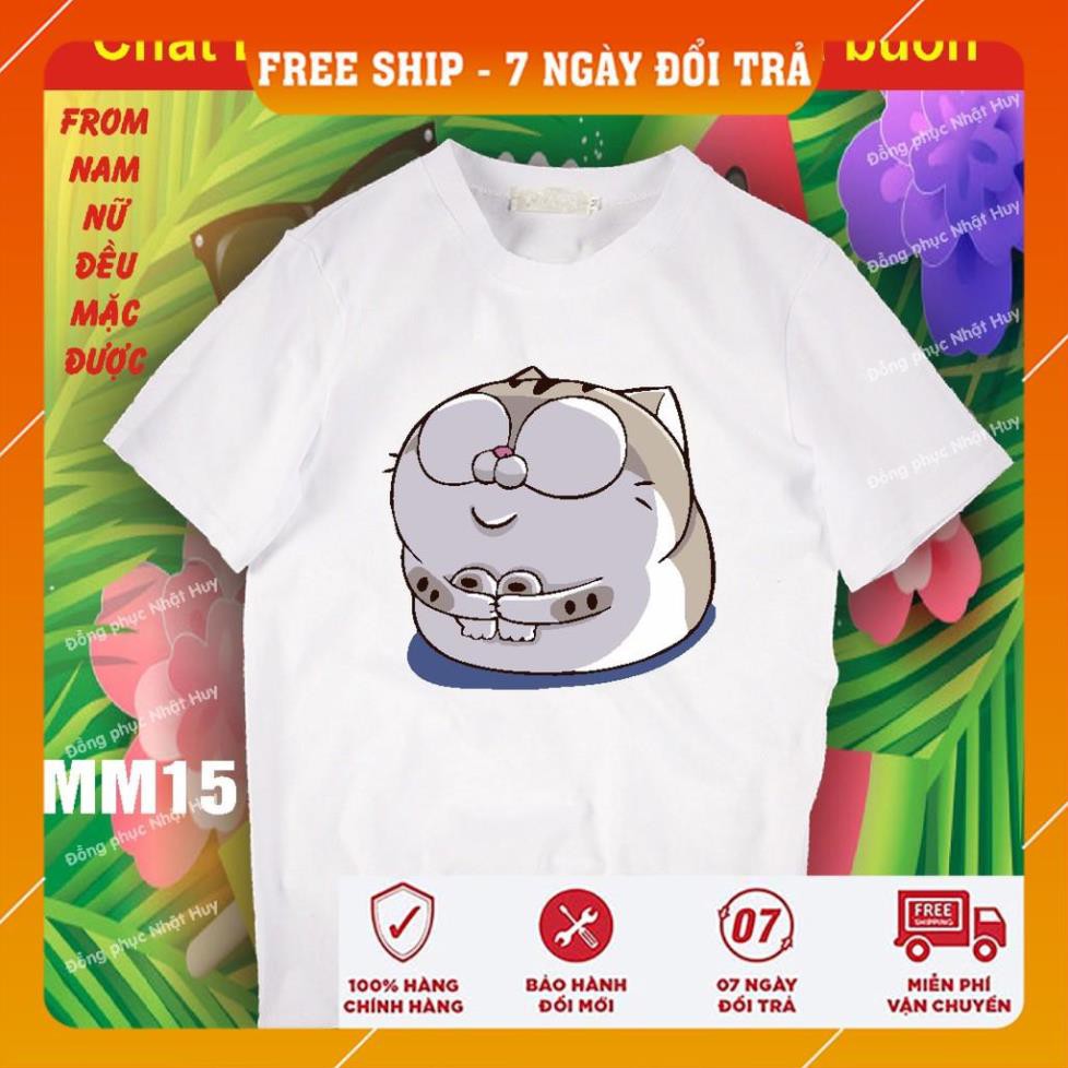áo thun mèo cat ami bụng bự m15,chất đẹp, bao đổi trả meo meo