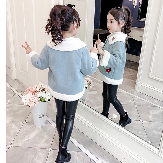 Áo khoác lót lông hoa tuyết bé gái size 15-40kg chất siêu mịn đẹp (HÀNG QCCC) AK05